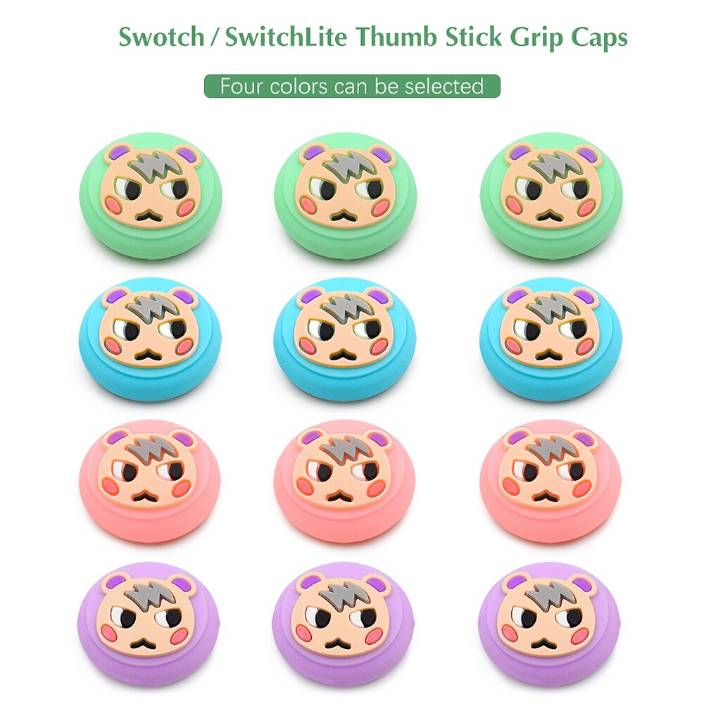 Thumb Stick Grip Cap AnimalCrossing Segretario Cucciolo di Cane Isabelle Joystick Copertura Per Nintend Interruttore Lite Joy-Con Controller Caso