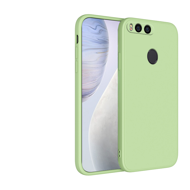 Xiaomi mi a1 a2 5x 6x用液体シリコンケース,ストレートエッジバックカバー,新品: Mi A2 Or 6X / green