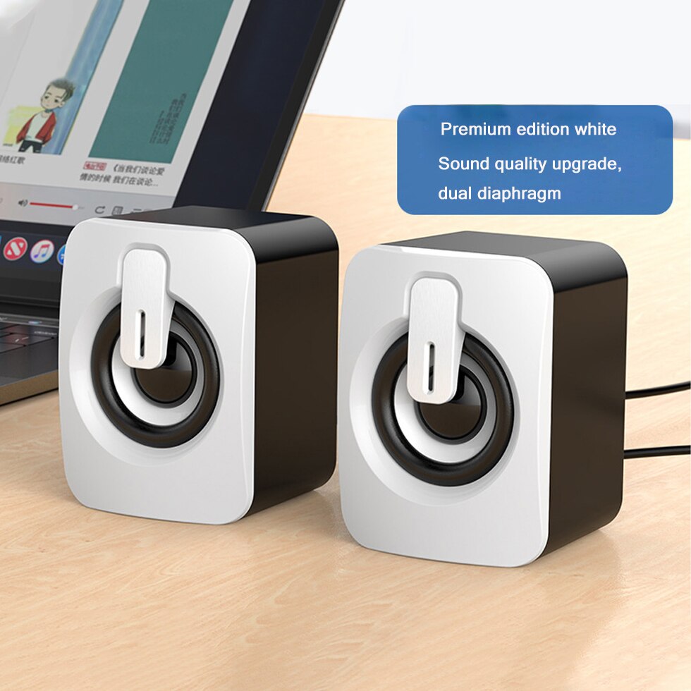 Wired Computer Speakers USB + AUX Mini PC Speaker for Laptop Desktop Phone 5W Audio Multimedia Loudspeaker