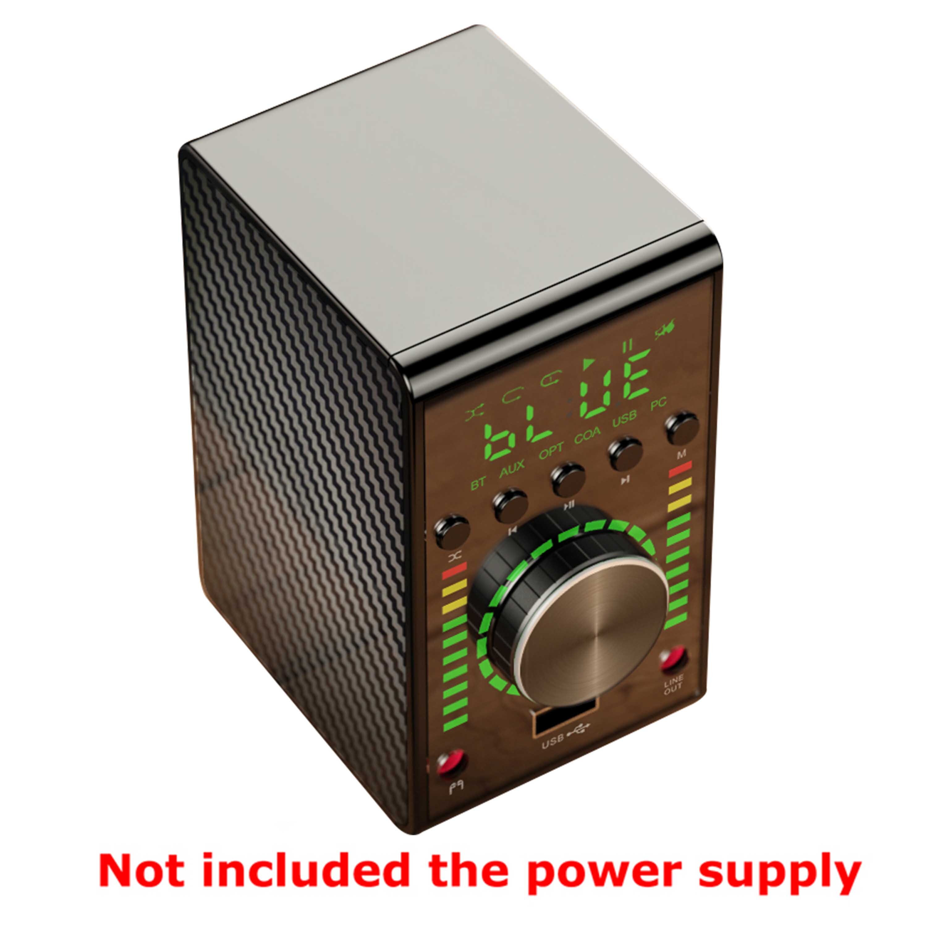 Mini Audio HiFi Bluetooth 5.0 Power Class D Amplifier Ma12070 Digital Amp 68W*2 Home Audio Car Marine USB/AUX/Optical/COA In: Amplifier2(No Power)