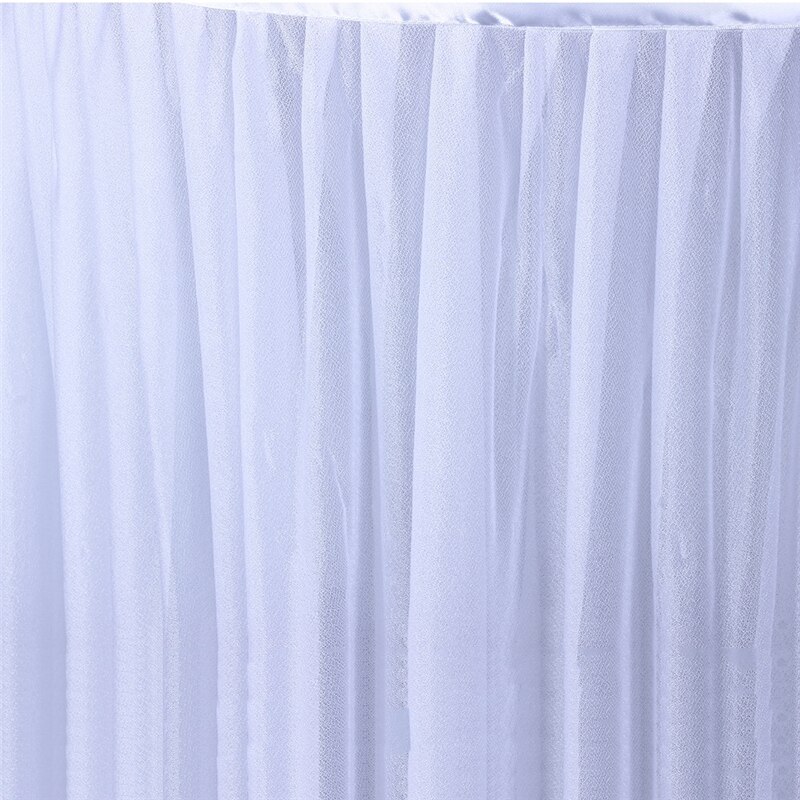 Wit Roze Rechthoek Tafel Rok Tule Tutu Stretch Garen Tafel Decoratie Rok Servies Doek Party Bruiloft Decoratie