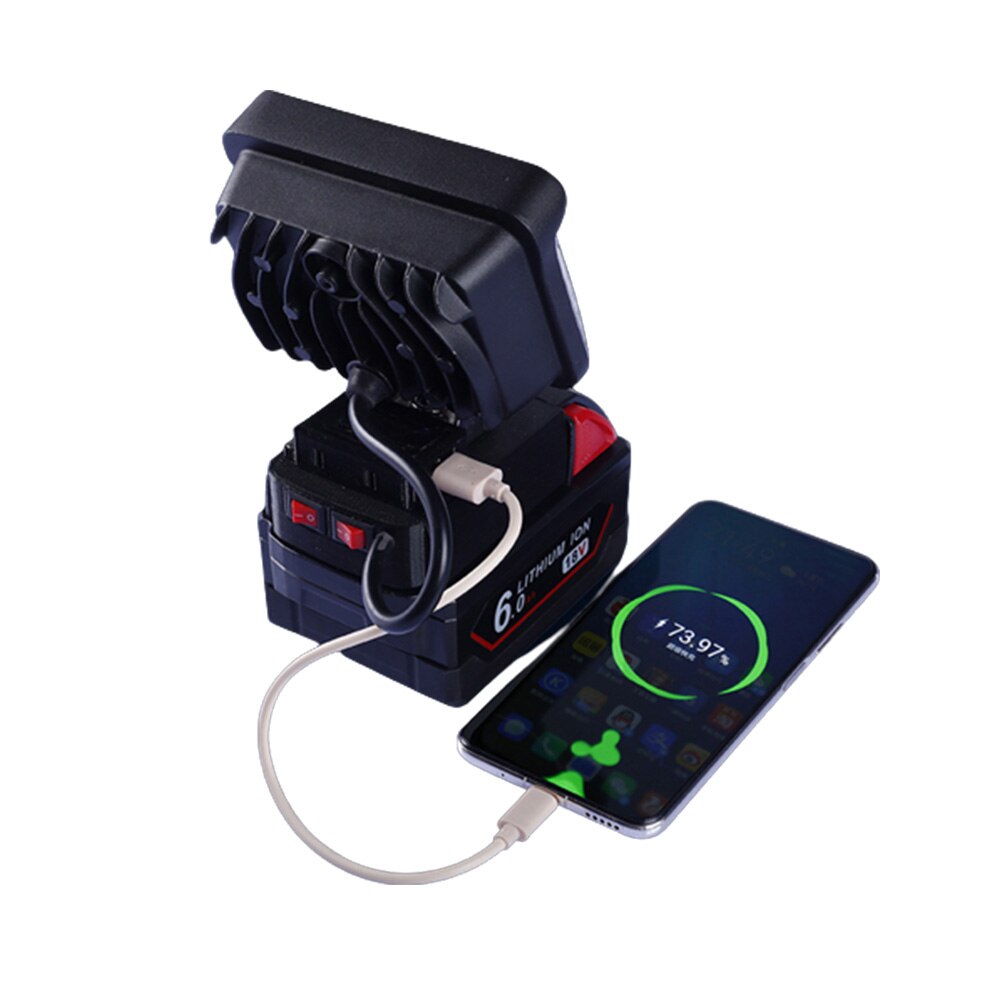 Wireless LED Work Light For Milwaukee M18 18V Battery With USB Low Voltage Protection 110 Degree Swivel Head For Outdoor Camping