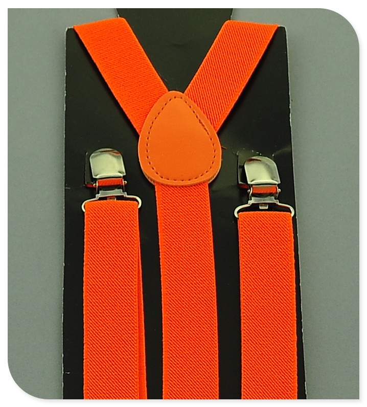 Neue KINDER Hosenträger 2,5 cmx65cm 36 farben Mix Kinder/Jungen/Mädchen Hosenträger Elastische Hosenträger Schlank Hosenträger Y-schwarz Hosenträger/Gürtel: Orange
