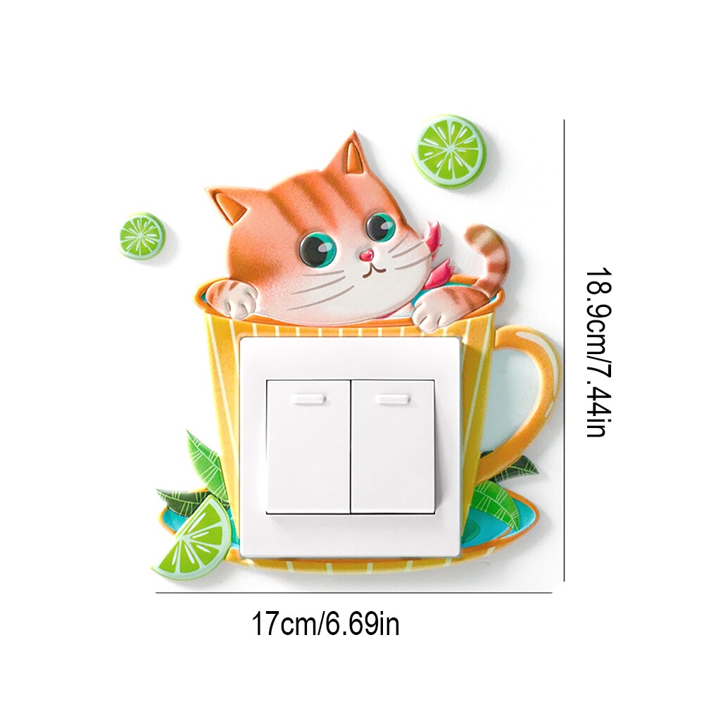 Leuke Eenhoorn Licht Schakelaar Stickers Cover,Interrupteurs Autocollant Commutateur: 10