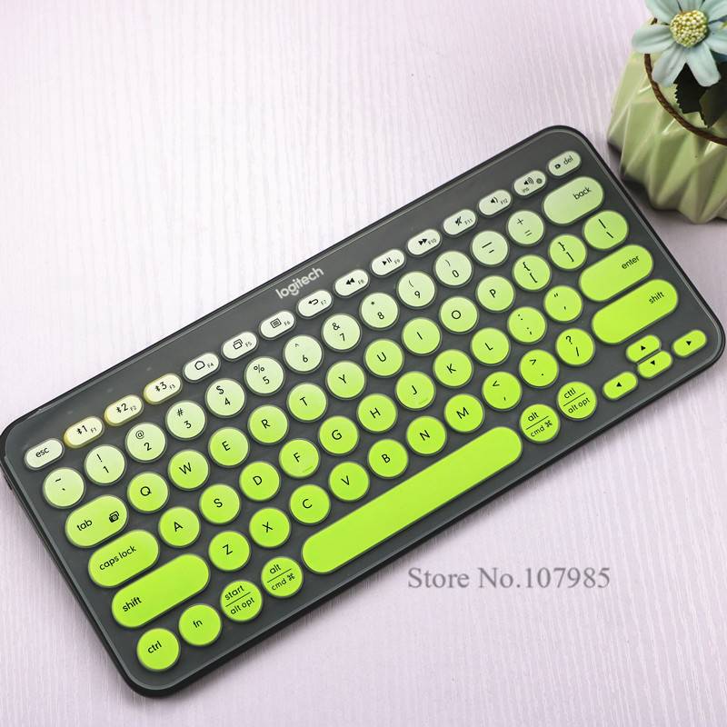 Silikon Tastatur Abdeckung Schutz Film Für logitech K380 K 380 Bluetooth tastatur multi-gerät mechanische haut Schutz: GradientGreen