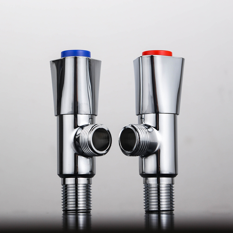 Bathroom Angle Valve Anti-explosion Thicken Toilet Triangular Valve Copper Push Button Switch Valve Wall Mounted for Toilet Sink
