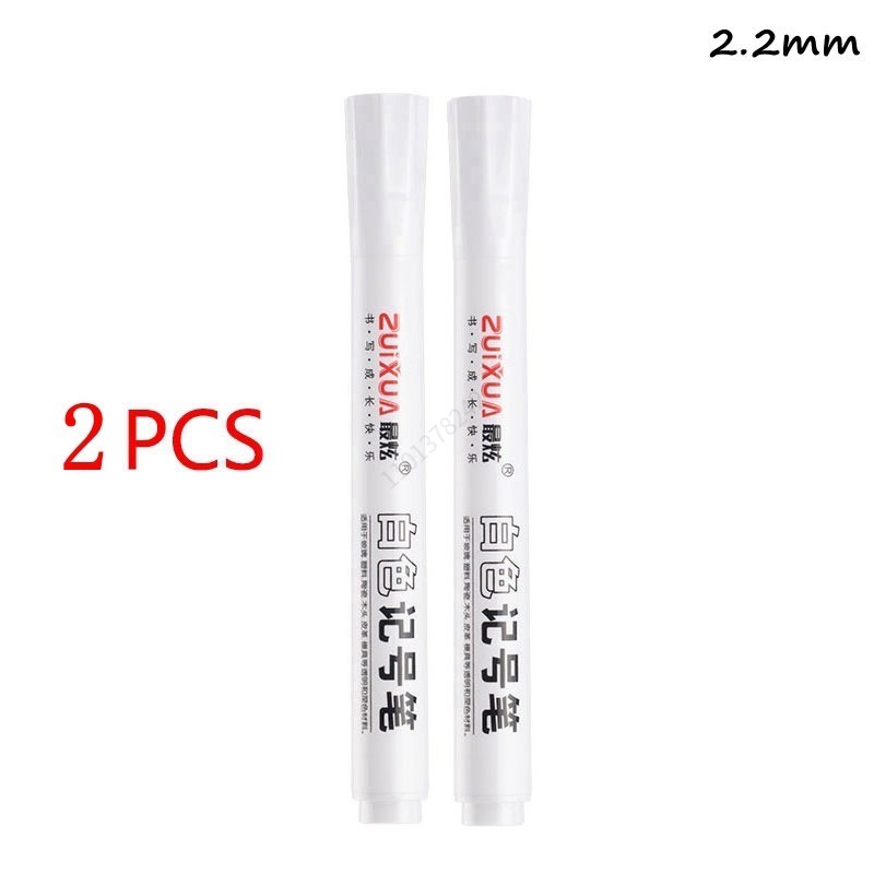 1/2/5 Stuks Olieachtige Witte Marker Pen 3.0Mm Olieachtige Waterdichte Witte Gel Pennen Schrijven Tekening Graffiti Briefpapier Wrting Schoolbenodigdheden: Paars