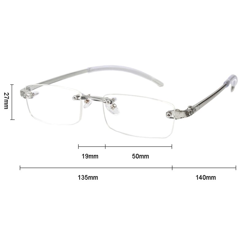 Hars Lenzen Bijziendheid Bril Ultralichte Frameloze Afgewerkte Bijziend Brillen Graden-1.0 -1.5 -2.0 -2.5 -3.0 -3.5 -4.0