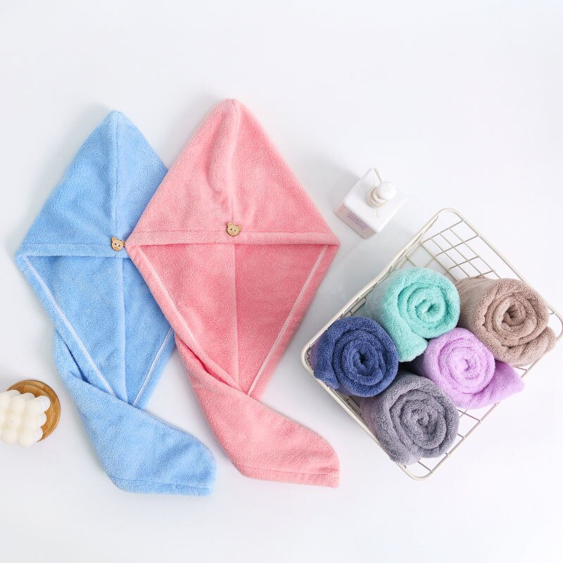 Toallas de baño de secado rápido para mujer, gorro de microfibra, toalla de secado rápido, turbante