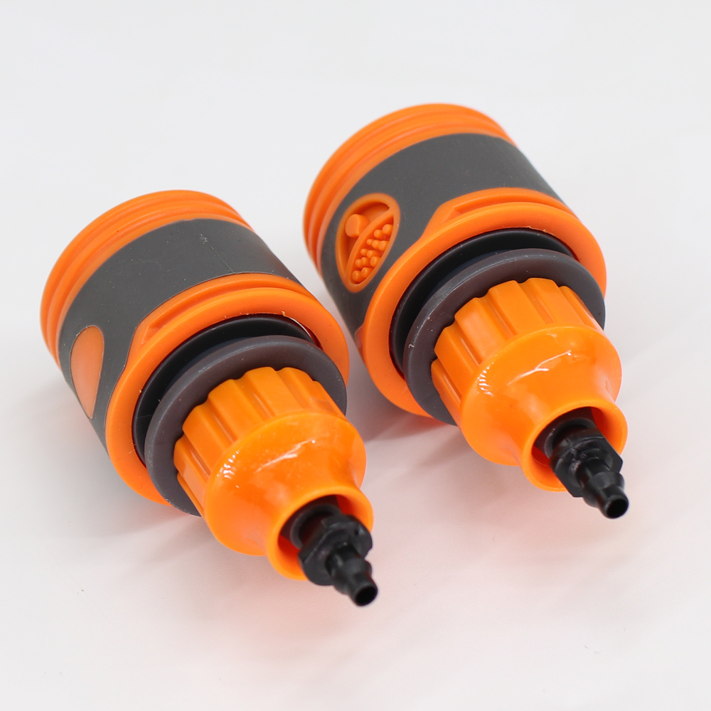 2Stck Garten Schlauch Schnell Anschlüsse Orange Gummi Kunststoff Kupplung Adapter Bewässerung Auto Waschen Gelenke 1/4'' 3/8'' 1/2'' 3/4''