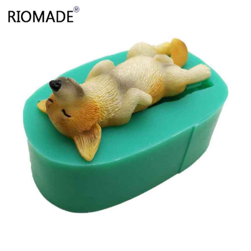 Corgi bulldog silikonfondantformar 13 hundar formar djurtårta dekorationsverktyg choklad dessert polymer lerform  f0661xg: F0705xg
