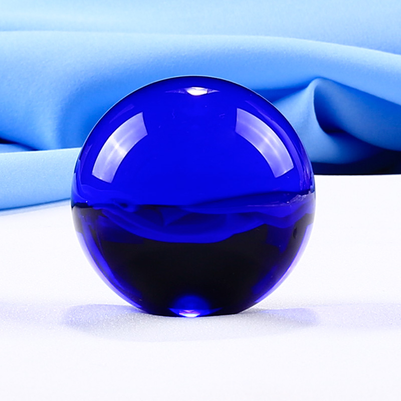 1 stuk 9 Kleur Crystal Ball Globe Diverse Glas Bal Bol Home Decoratie Feng Shui Ambachten Voor Woondecoratie: 4 cm / Blue