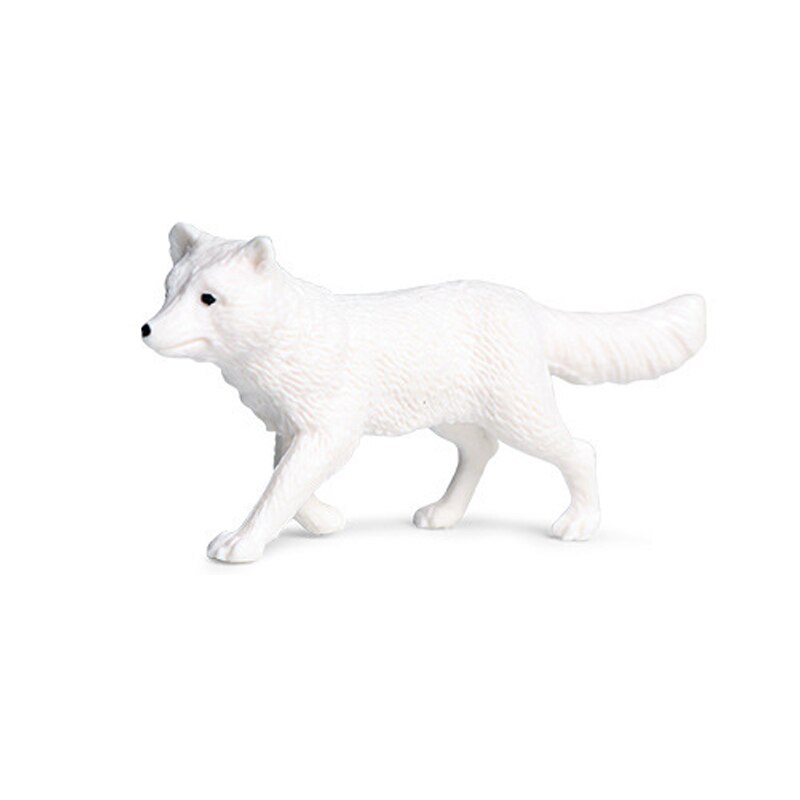 Toy Figures Model Handgemaakte Wildlife Animal Bear Poolvos Wolf Beluga Walvis Seal, Sneeuwuil Polar Regio Educatief