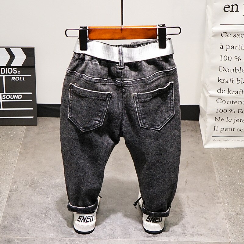 Pantaloni Per Bambini Abbigliamento Per Bambini 2020 di Autunno della Molla Nuovo Bambino Allungano I Jeans Dei Pantaloni Della Ragazza Del Ragazzo Versione Coreana Di Pantaloni + cintura