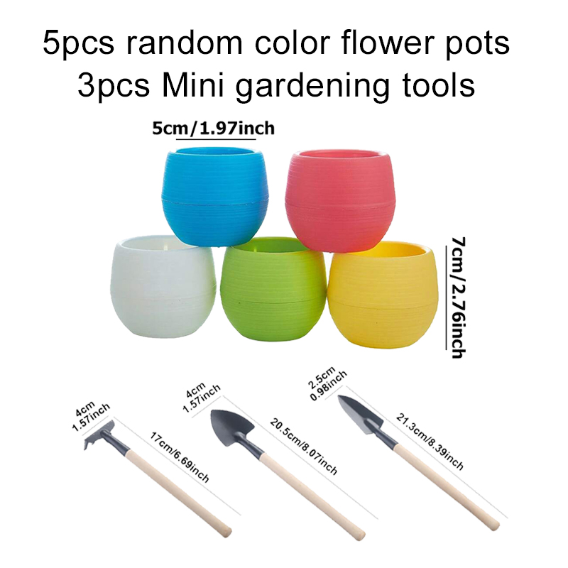 Blumentopf Set Kunststoff Farbe Atmungsaktive Mini Gartenpflanze Werkzeuge Haushalt Balkon Desktop Grün Sukkulenten Blumentopf TMZ: Freier Raum