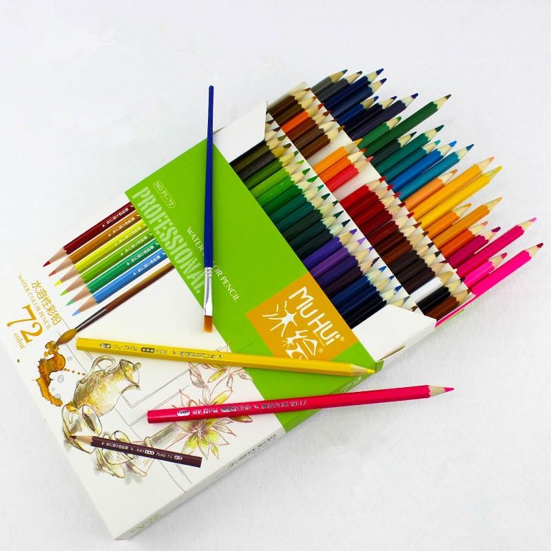 Matita professionale per acquerelli 72 colori matite colorate morbide solubili in acqua per pittura studente artista forniture d'arte