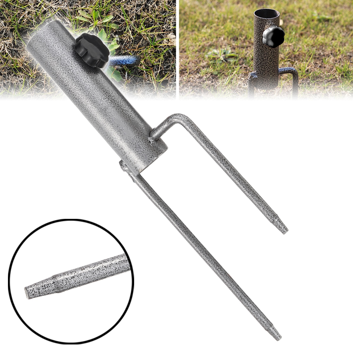 1PC Umbrella Ground Spike Stabilizer Parasol Stand Holder Metal Outdoor Stand Beach Insert Plug