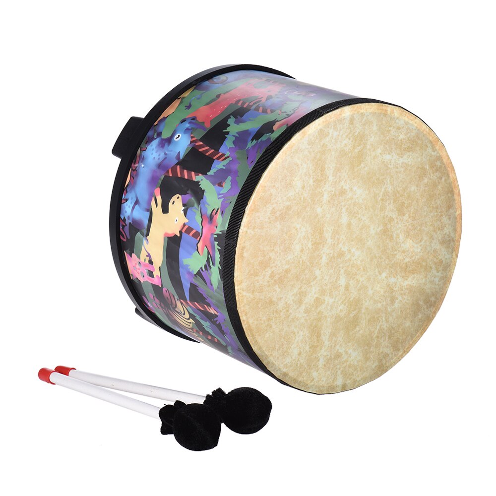 10 pouces plancher en bois tambour éducatif Instrument de musique rassemblement Club carnaval Instrument de Percussion pour enfants enfants