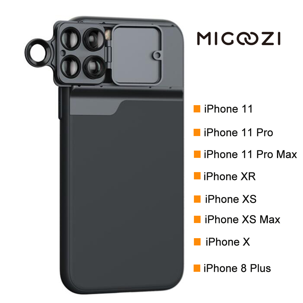 Neue Für iPhone 11 Pro Max Kamera Objektiv Kit Fisheye Weitwinkel Makro Teleskop CPL Objektiv Fall Abdeckung Für iPhone X XR XS Max 7 8 Plus