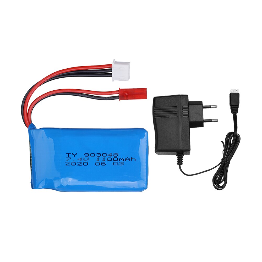 7.4 V baterii na Wltoys A949 A959 A969 A979 K929 1/18 Rc samochodów bateria Lipo 2S 7.4 V 1100 mah 25C 903048 dla Wltoys części do samochodów zdalnie sterowanych: Czerwony