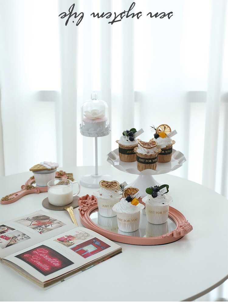 Simulation cupcake model top hat kop kage layout skyde rekvisitter dessert bord vindue dekoration dekoration