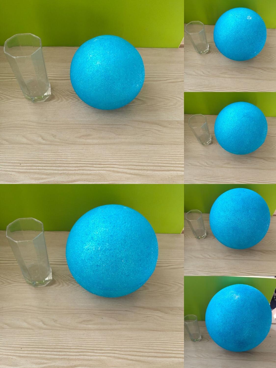 Luz azul Bola de Espuma De Poliestireno Styrofoam palco do festival Festa de Casamento decoração da casa DIY handmade material de 15-30cm (diâmetro)