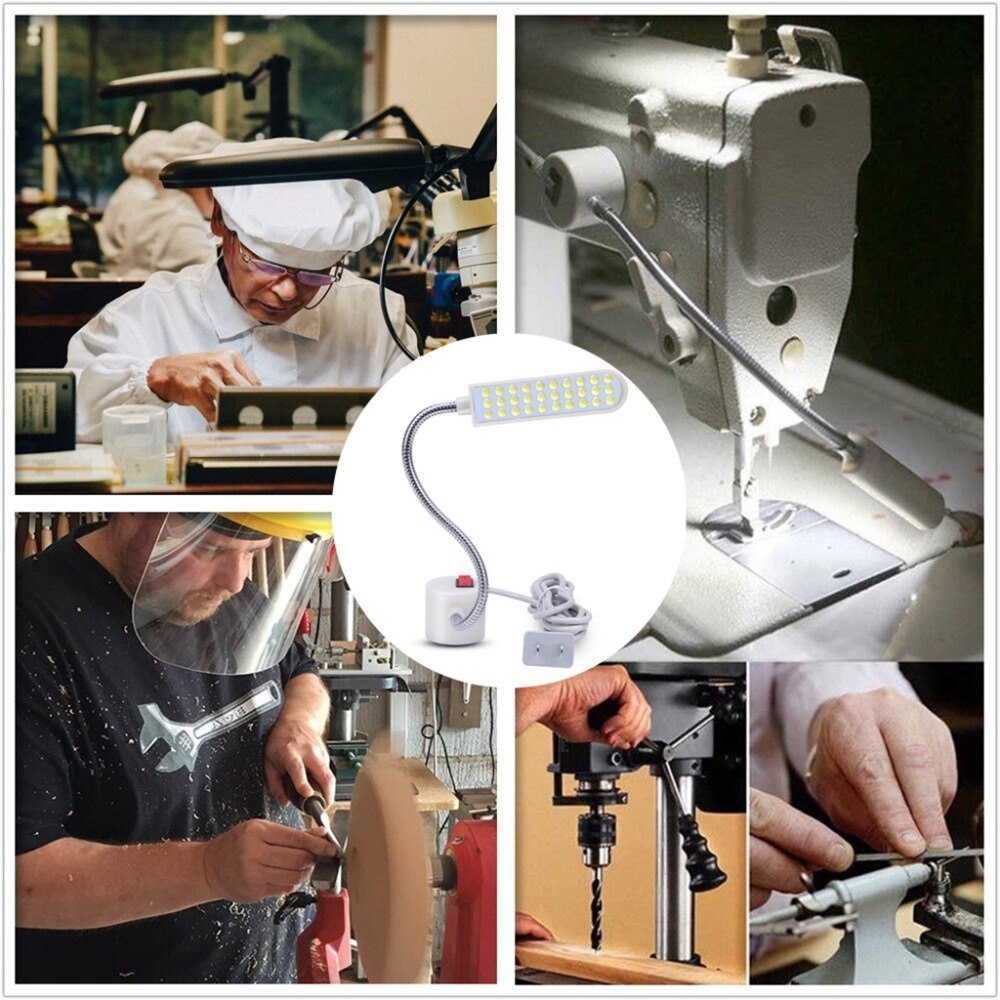Lámpara de costura con cuentas, luz de trabajo para el hogar, accesorios de máquina, 10/20/30LED,