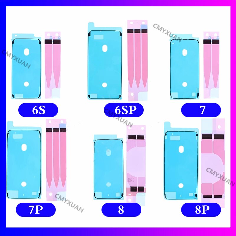 1Set Waterdichte Sticker Voor Iphone 6S 6Splus 7 7Plus 8 8 Plus Se Lcd-scherm frame Bezel Seal Tape Lijm + Batterij Sticker