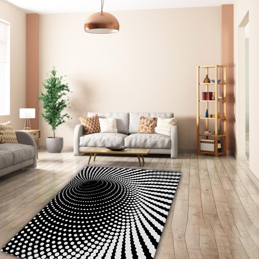 Vortex illusion tæppe 3d geometrisk gulvtæppe skridsikker badetæppe gulvmåtte hjem indgang dørmåtte absorberende stue måtter