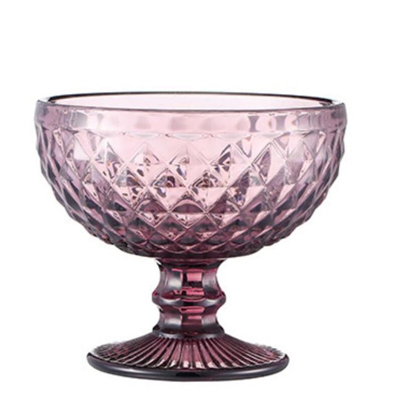 Gobelet en verre pour Cocktail, Restaurant, verre à vin, glace, yaourt, Pudding, Dessert, bol, tasse à gâteau, récipient à collation: Pink a