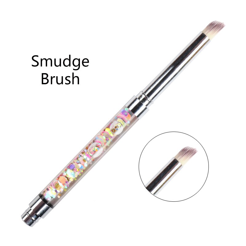 Bqan lantejoulas unha arte uv gel acrílico francês pintura escova flor design listras linhas forro diy desenho caneta manicure ferramenta: sumdge brush