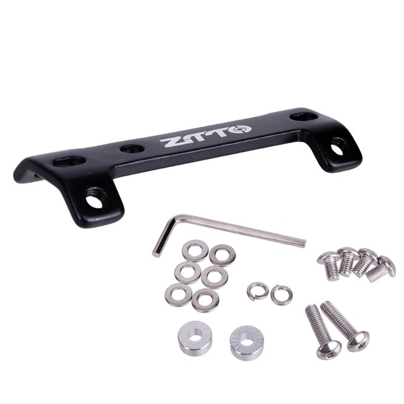 Fiets dubbele kop waterfleshouder verlengadapter fietsmodificatie onderdelen: Zwart