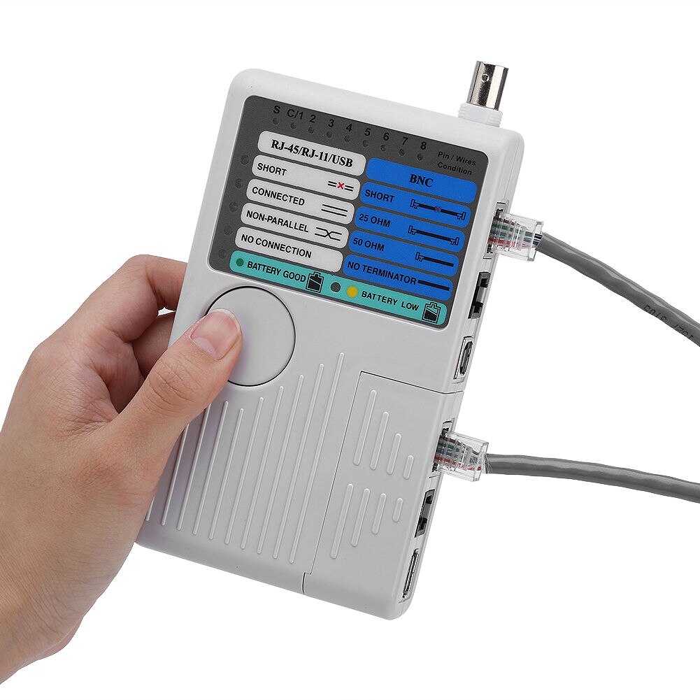 Testeur de câble réseau USB BNC , indicateur LED multifonctionnel, à réponse rapide, facile à utiliser, Portable