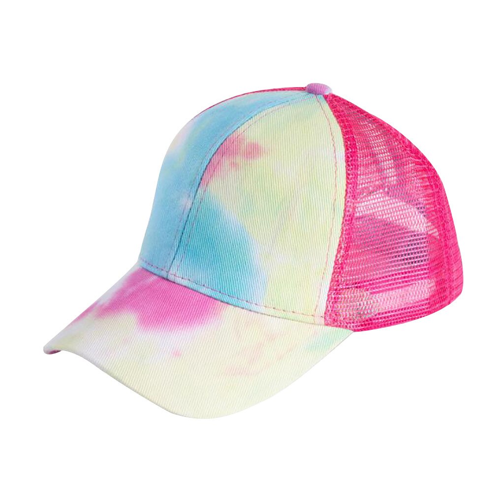 Tie-dye baseballkeps kvinnor baseballhatt andas män kvinnor sommar mesh lastbilshatt hip hop hatt baseballkepsar