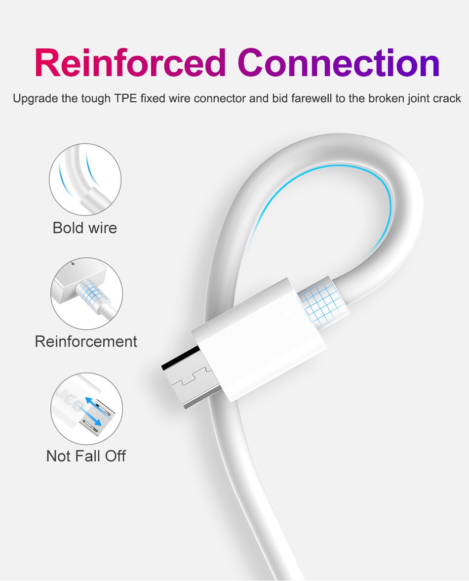 Kabel robić ładowania telefonu mikro USB kabel robić ładowania android dla Huawei Honor 10 lite 7 6 9i 8X 8C Y9 2019