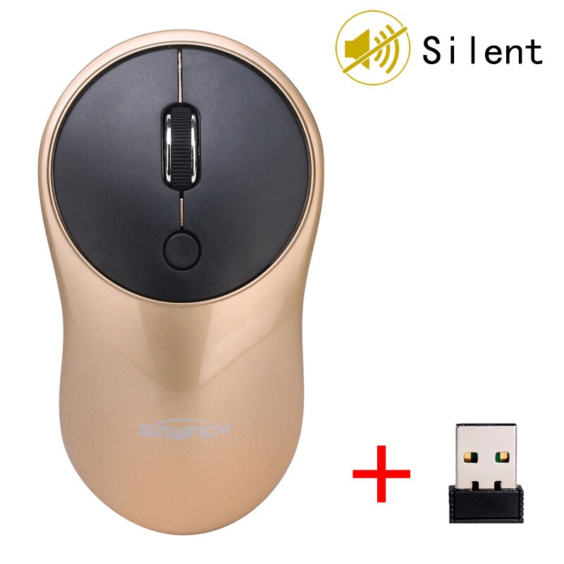 Noiseless Mouse Wireless 2.4G Silent Buttons Ergonomic Mute Mice for Computer Laptop Mouse for Desktop Notebook PC Mause: 2