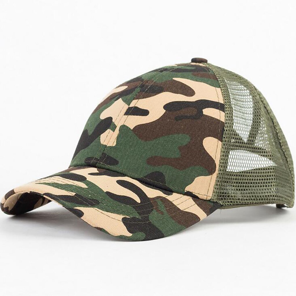 Solid Ponytail Baseball Cap Women Snapback Dad Hat Mesh Trucker Caps Messy Bun Summer Hat Female Adjustable Hip Hop Hats