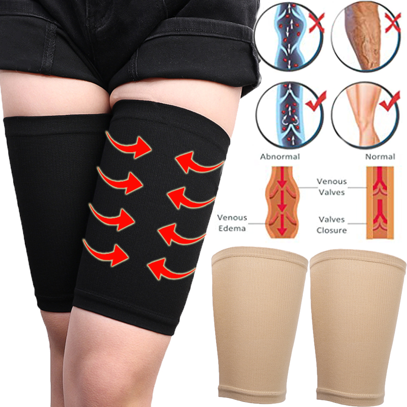 Calzini a compressione attillati sagomati alla coscia Uomini e donne Atleti Prevengono le vene varicose Gambo in nylon Calzini a doppia forma Gamba Sox
