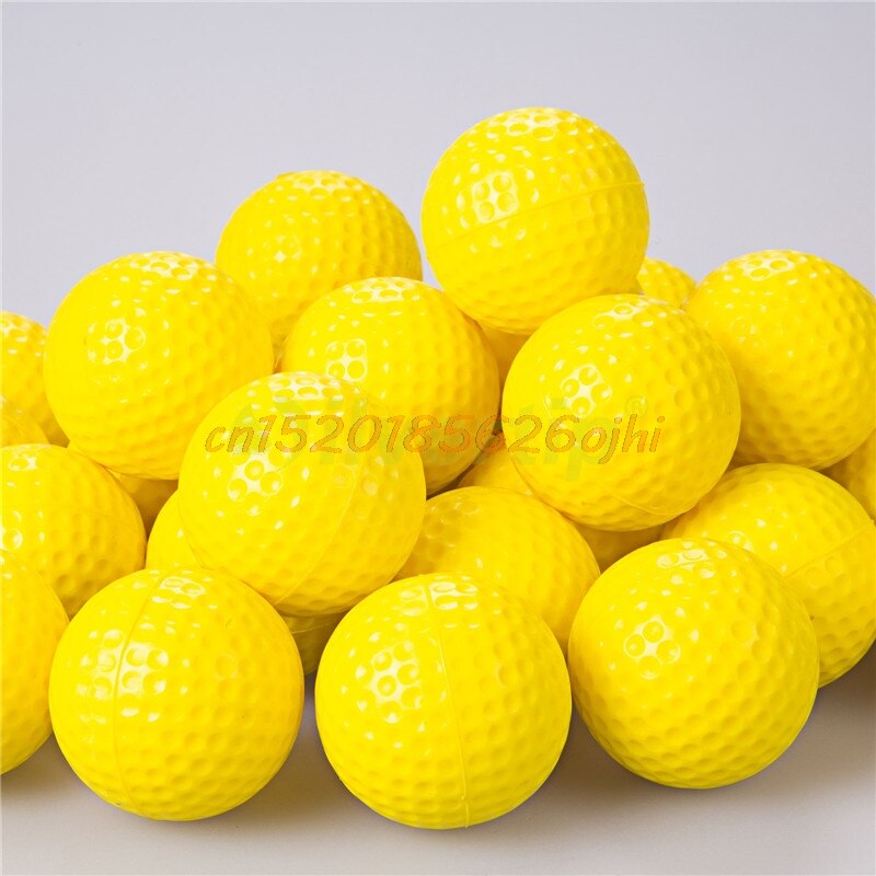 Træning øv golf elastik pu skum bolde gul 10 stk indendørs udendørs sport  #h030#
