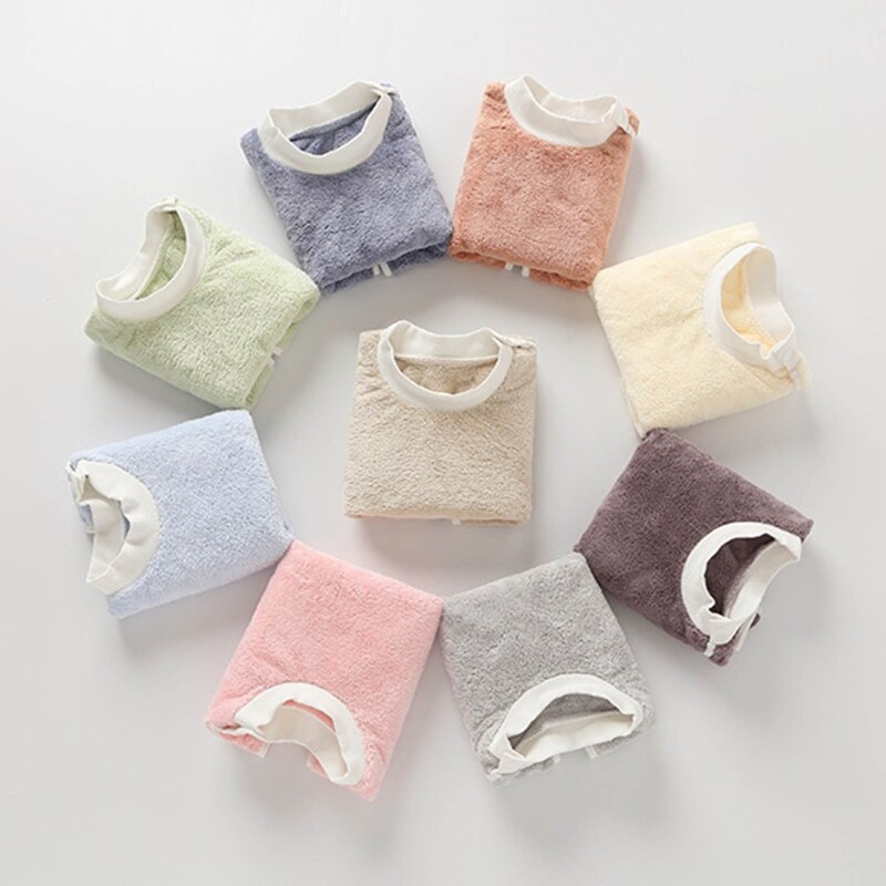 Zacht Koraal Fleece Baby Bib Tandenborstel Handdoek Voeden Burp Doek Drukknoop Speeksel Handdoek Schort Voor 1-5 Jaar oude