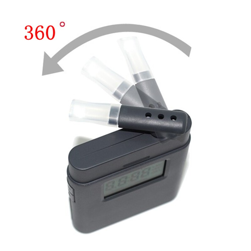 Ved -838 mini digital alkoholmåler med 360 graders roterende mundstykke alkohol åndedrætstester