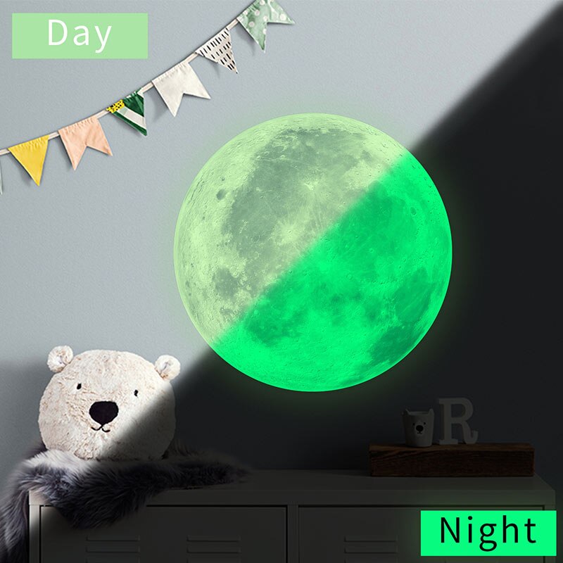 Cartoon Luminous Wall Stickers Home Decor Kawaii Moon Star Animal Wallpaper Kids Room Mural Nursery Poster Bedroom Decoration