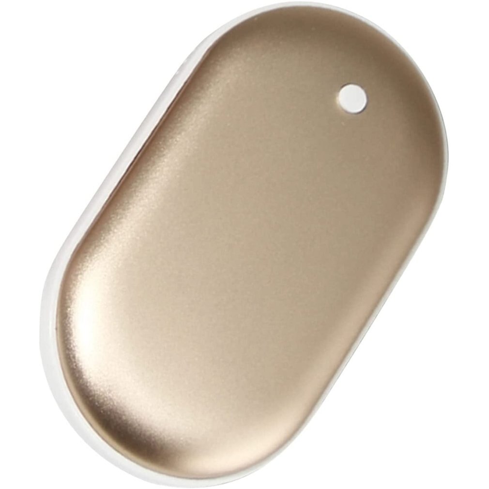 2400 mah, 5v- fach usb-wiederaufladbarer led-handwärmer, handlich, langlebig, mini-taschenwärmer, wärmeprodukt für zuhause: Champagnergold