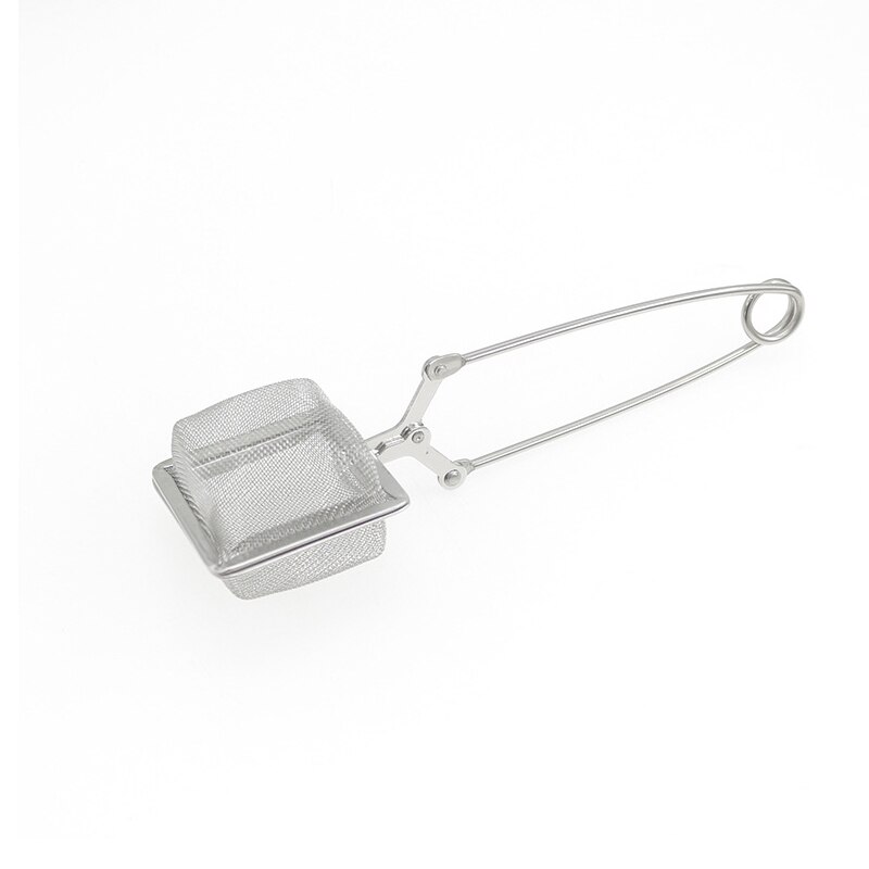 Filtre réutilisable de panier d'infuseur de thé d'acier inoxydable filtre Extra fin de thé de maille avec la poignée et le couvercle pour des filtres de café de thé en vrac: sliver