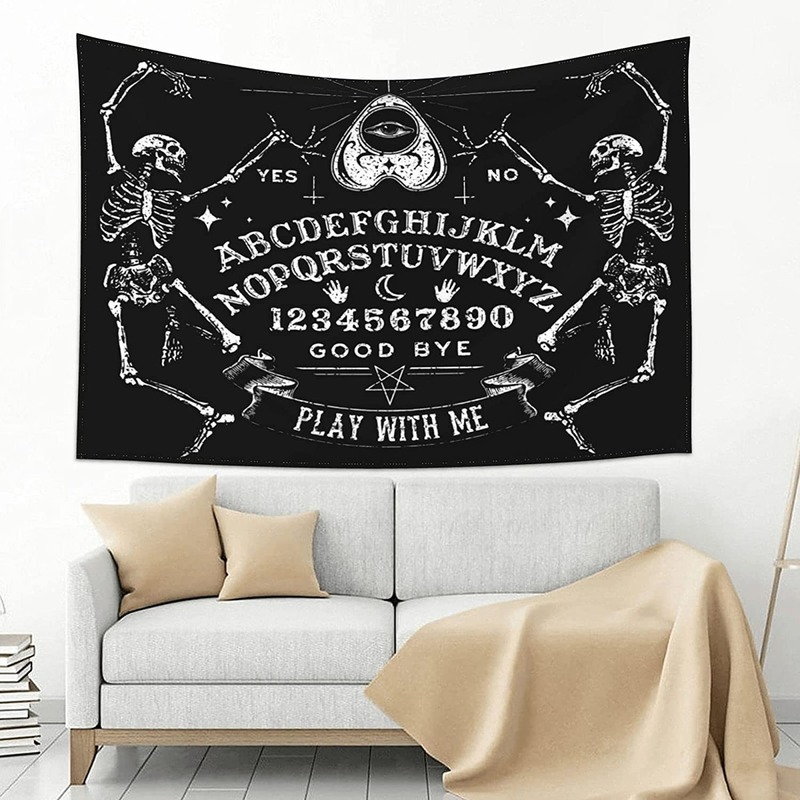 Home Decor Ouija Board Tapestry Vintage Wall Art Wall Hanging Blanket Halloween Bedroom Living Room Decorations 230x180cm tapiz