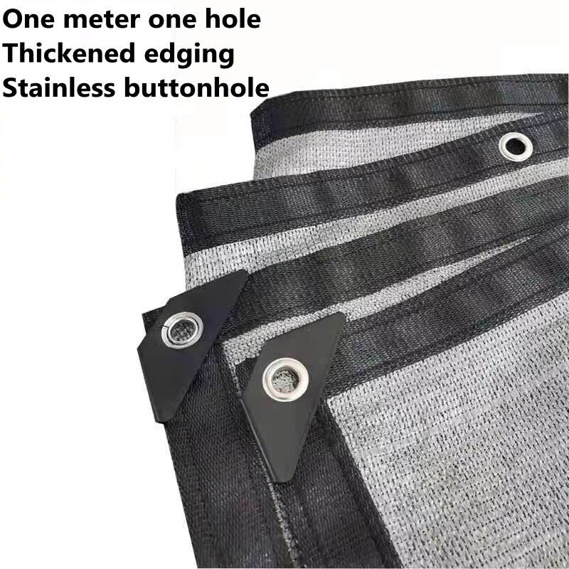 6 Pin Sun Shading Rate 80% Anti-UV HDPE Silver Gray Sun Shading Net Balcony Garden Greenhouse Succulent Plant Swimming Pool