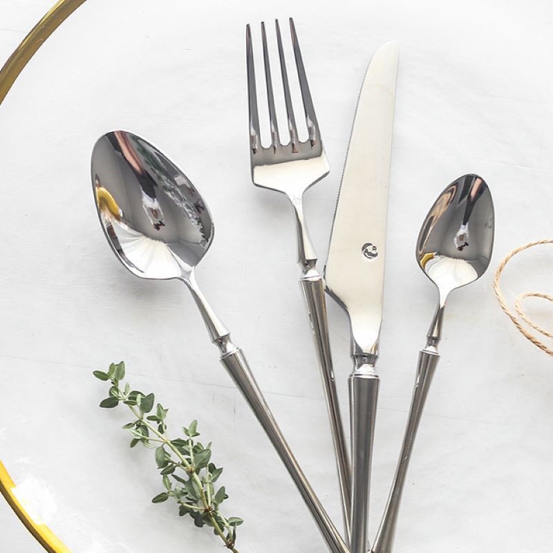 4 Stks/set Draagbare Bestek 304 Roestvrijstalen Tafel Vork Mes Lepel Diner Set Servies Westerse Steak Bestek Servies Set