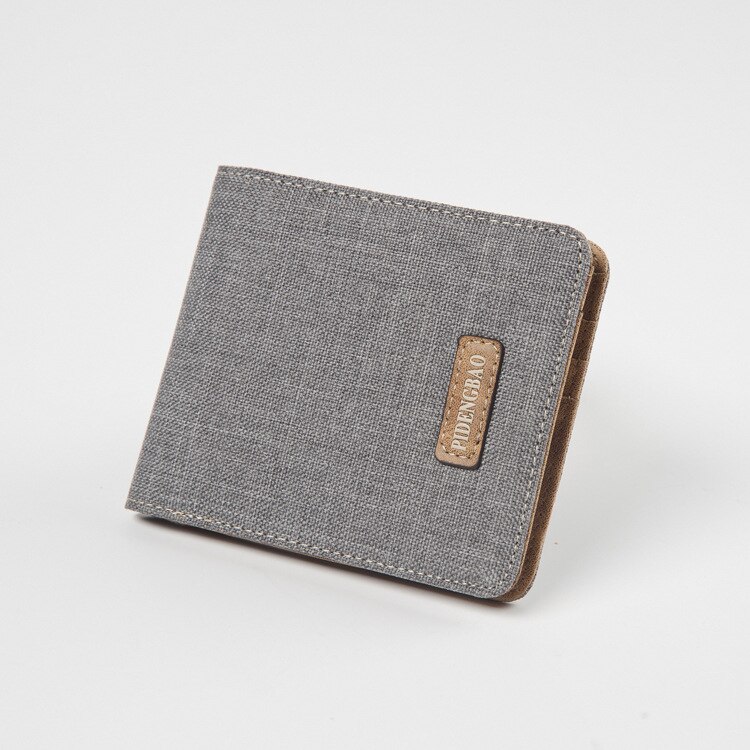 Heren Bifold Portefeuilles Card En Cash Houder Grijs Canvas Portemonnee Carteiras Beroemde Mode Luxe: Grijs