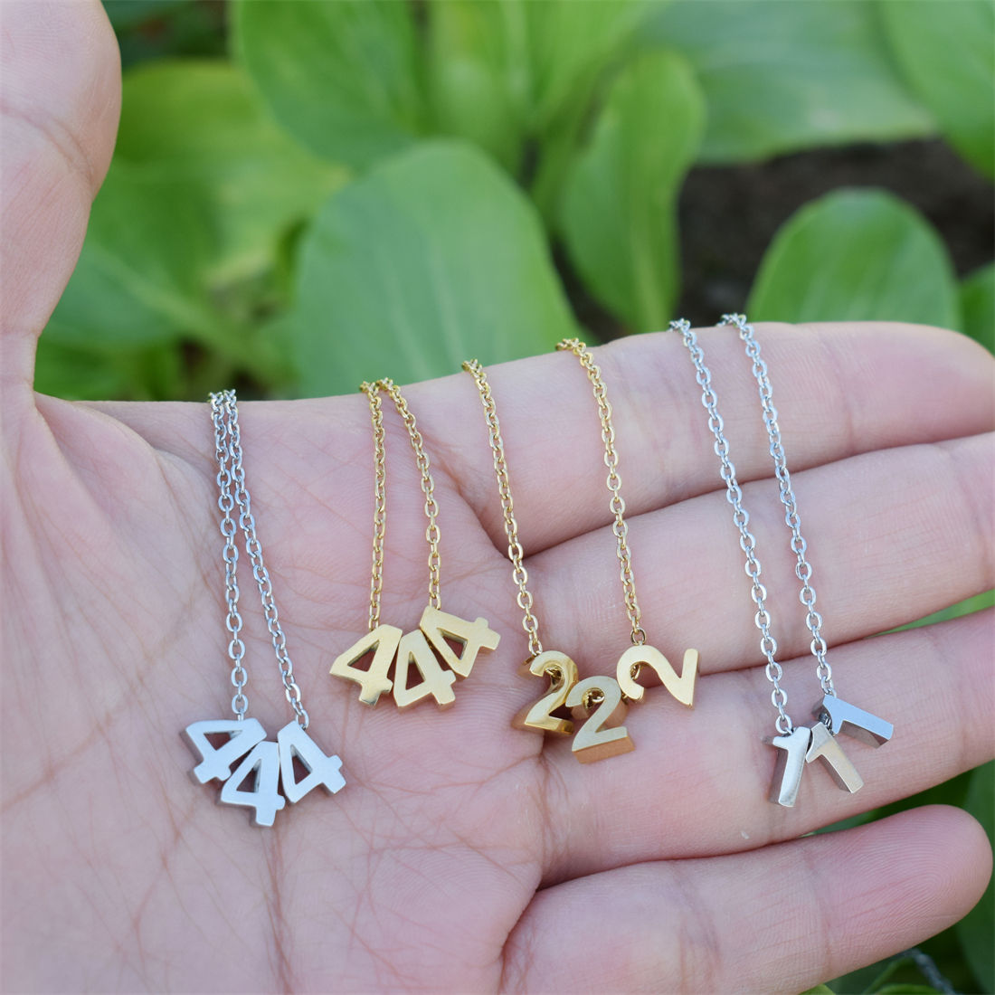Zarte Edelstahl Engel Anzahl 111 222 333 444 777 888 999 Halskette Halsband Für Frauen Reize Gold Kette Geburtstag