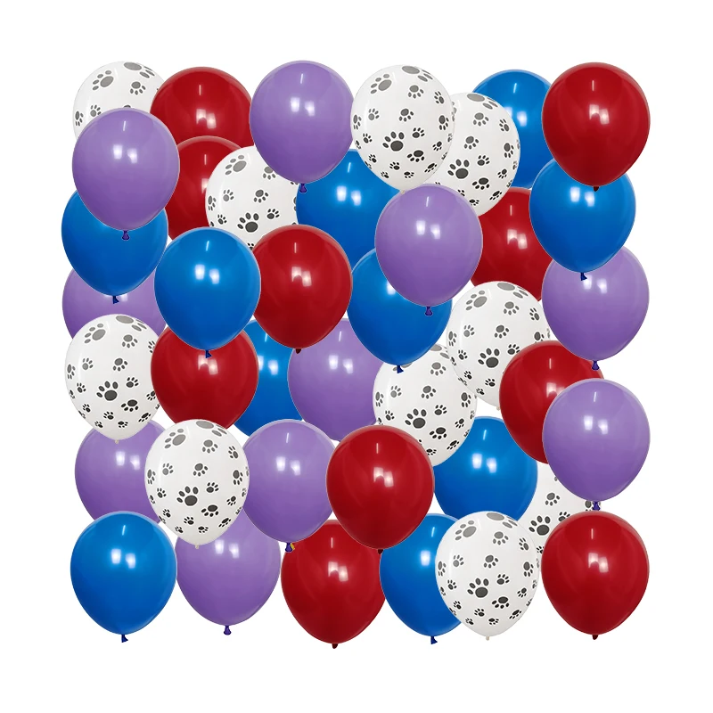 40 Uds mezcla de Globos de látex con pata de perro de 10 pulgadas decoración de temática de animales juguetes clásicos para niños Globos suministro de bolas inflables de aire de helio: Gris claro